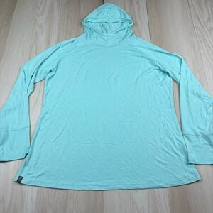 Free Fly Apparel Light Aqua Hooded Women's Top